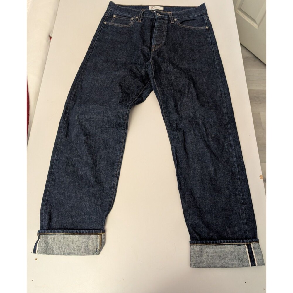 J Crew Wallace Barnes Japanese Selvedge Denim Straight Fit Jeans USA 30x30 BW895